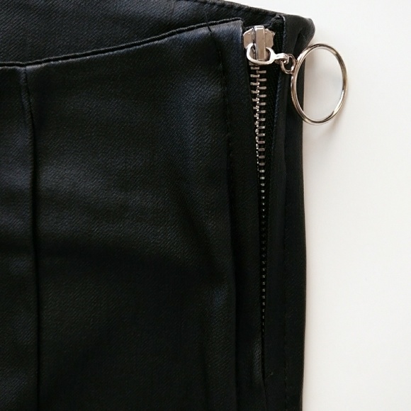 LAST! Faux Leather High Rise Pants in Matte Black - Picture 4 of 8